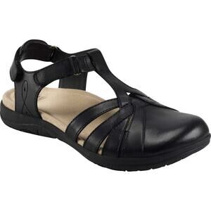 Earth Origins Sierra Slingback Closed Toe Sandal Women's Size 10 Black Leather